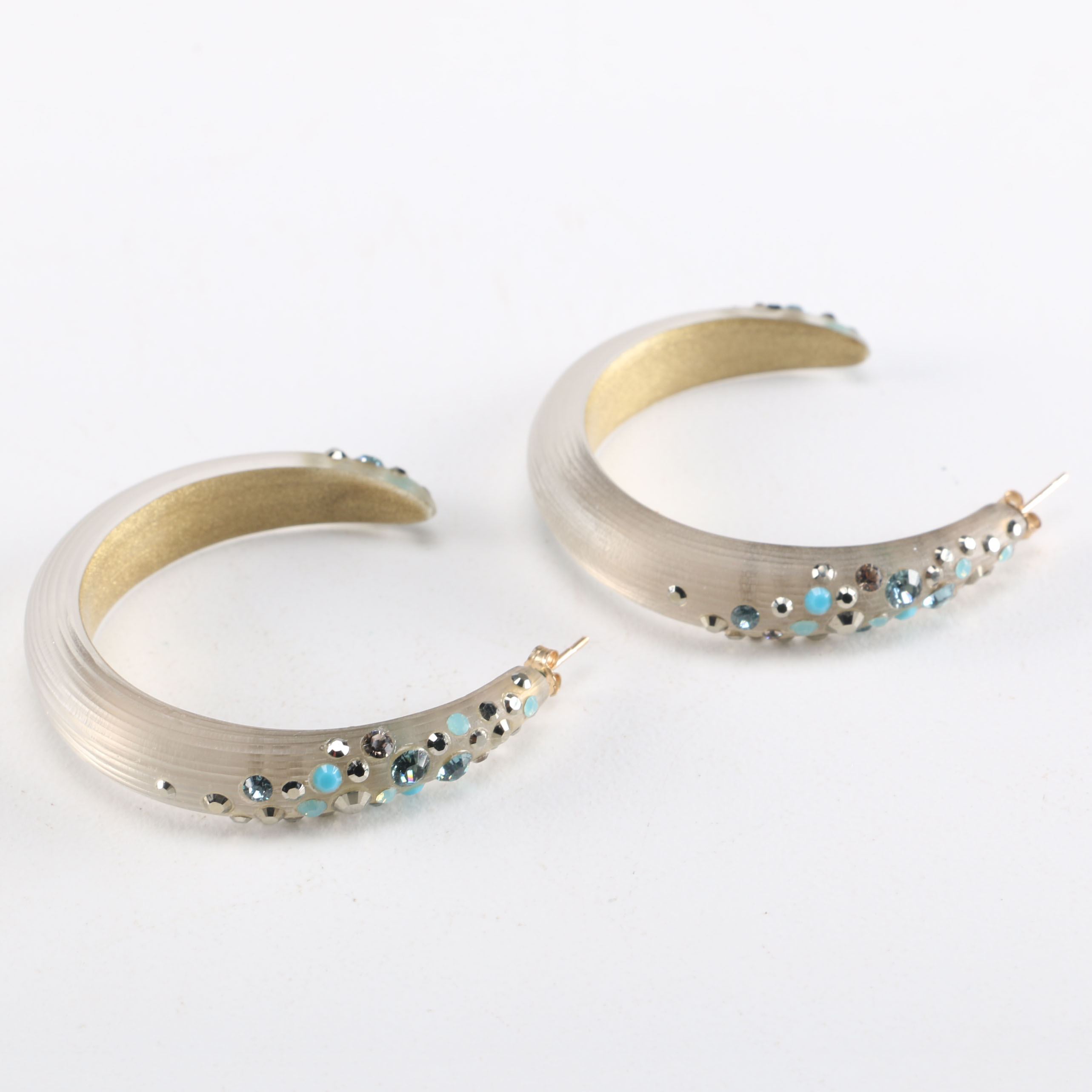 Alexis Bittar Rhinestone Hoops