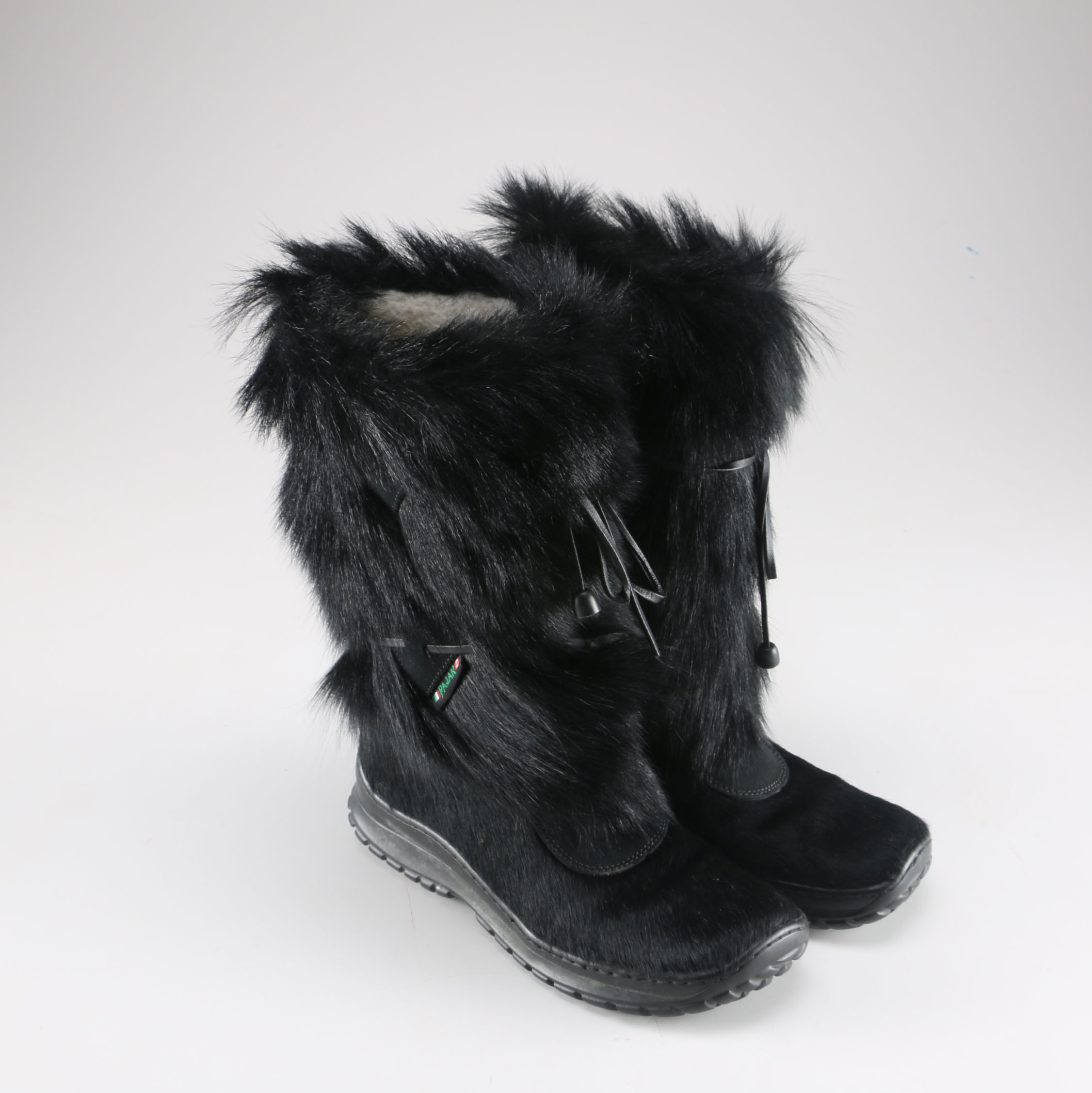 Black Pajar Fur Boots