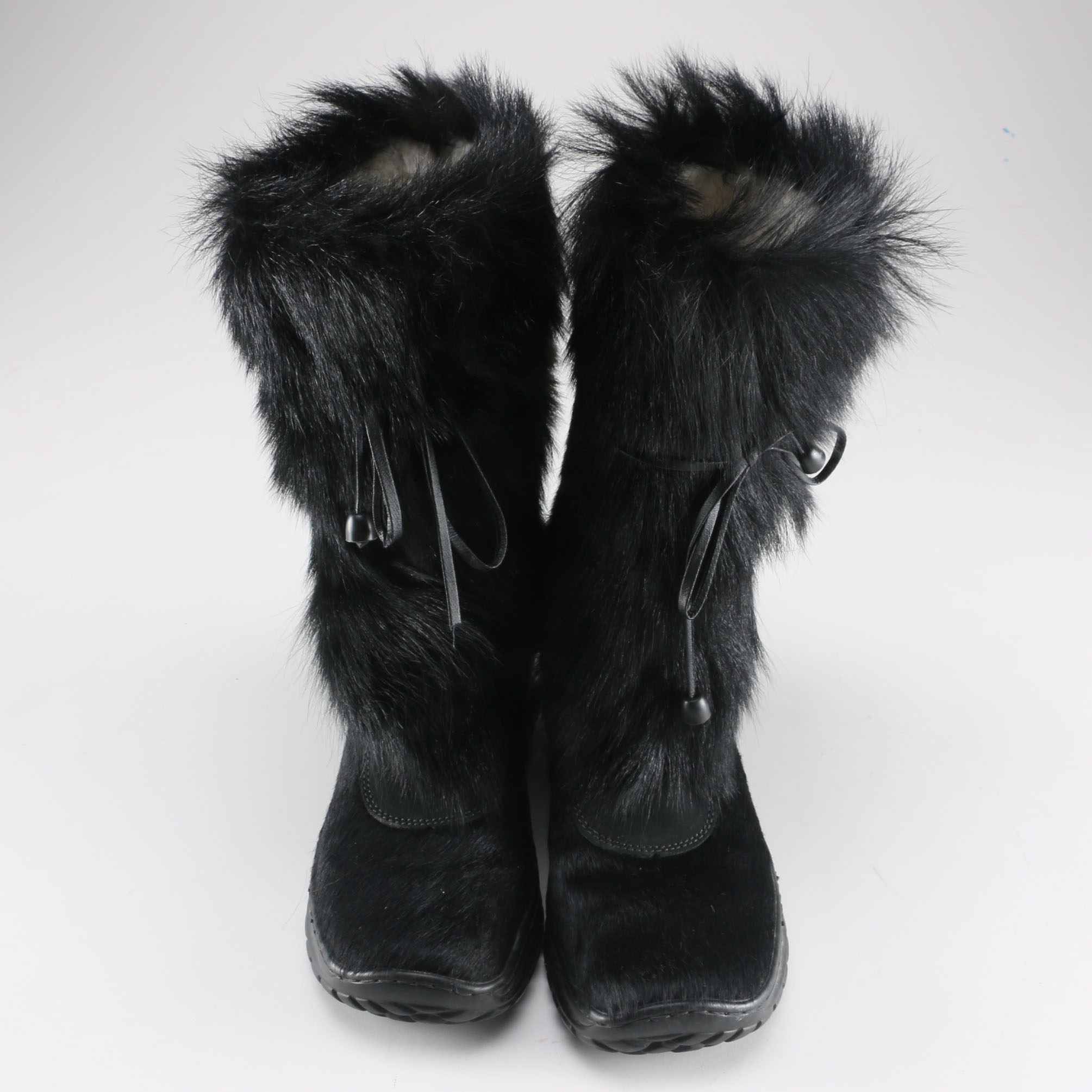 Black Pajar Fur Boots