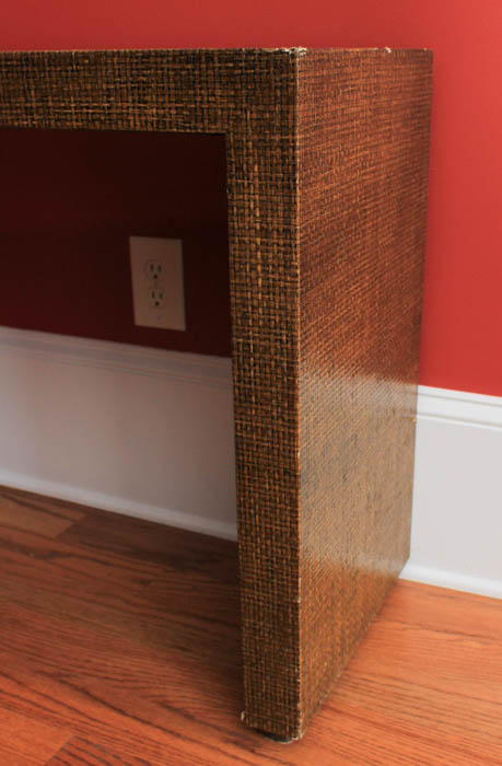 Faux Wicker Console Table