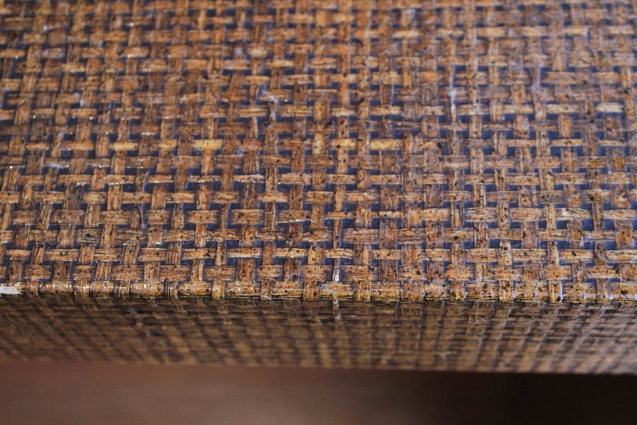 Faux Wicker Console Table