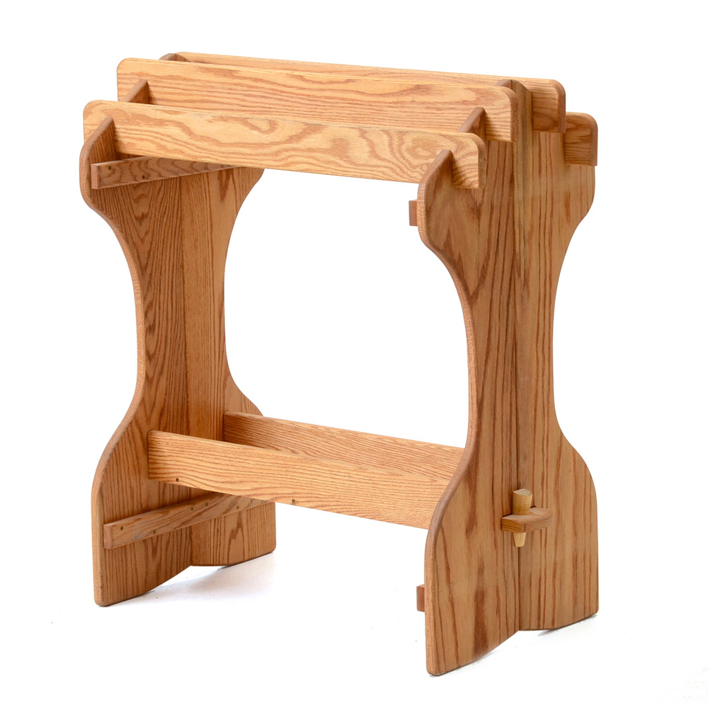 Oak Wood Horse Saddle Stand