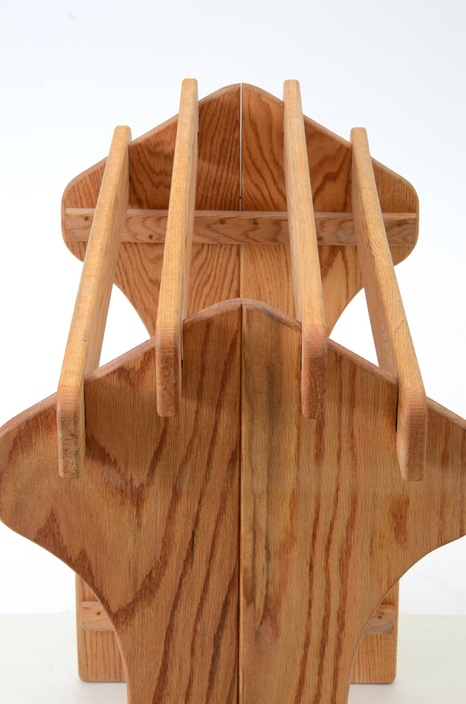 Oak Wood Horse Saddle Stand