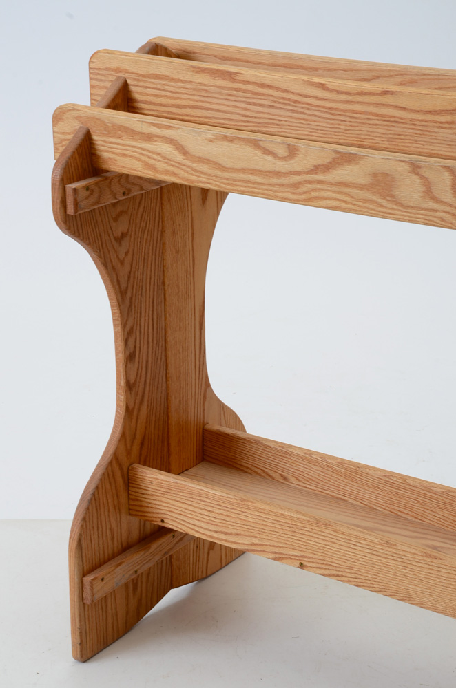 Oak Wood Horse Saddle Stand