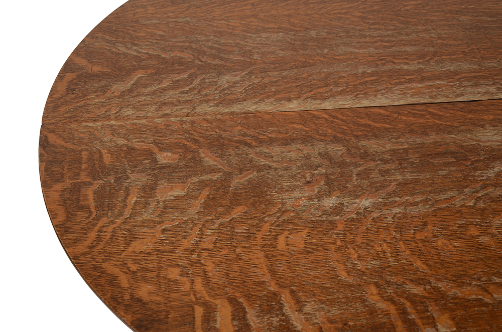 Oak Pedestal Dining Table with Leaf