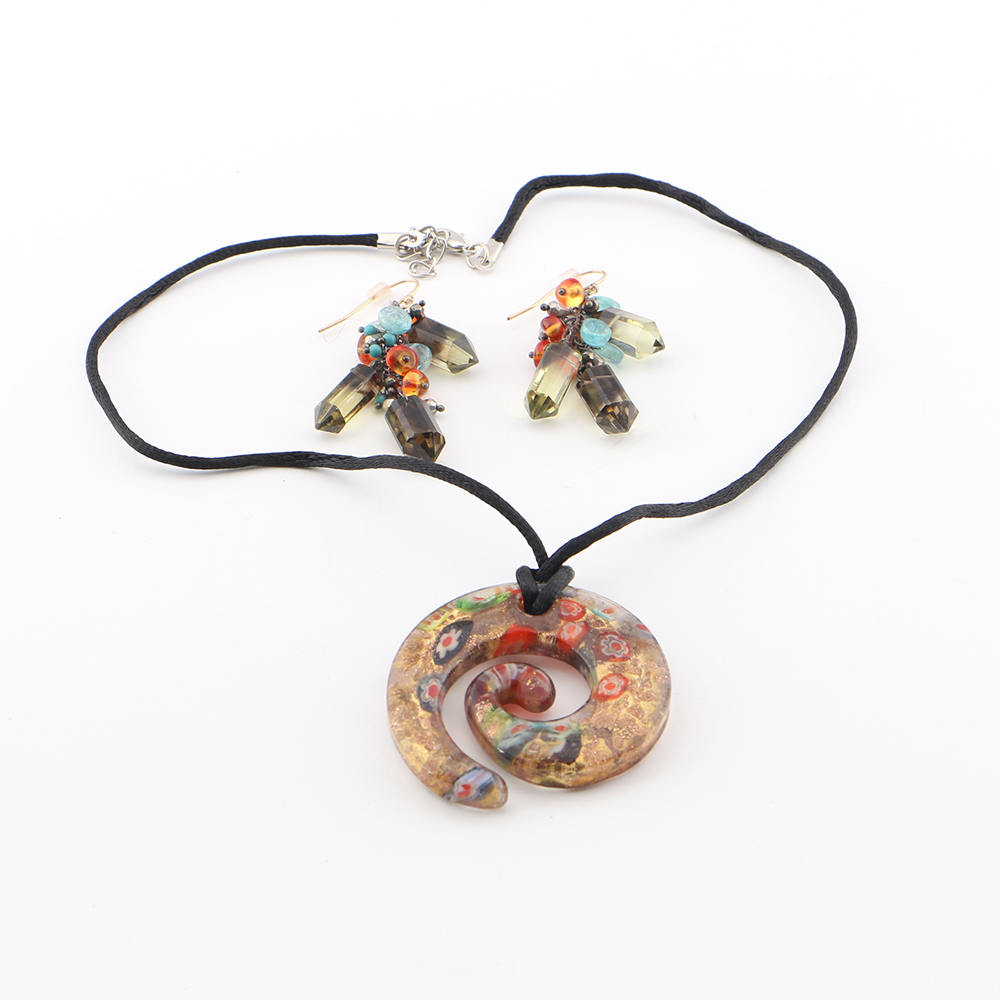Murano Glass Necklace and Earrings