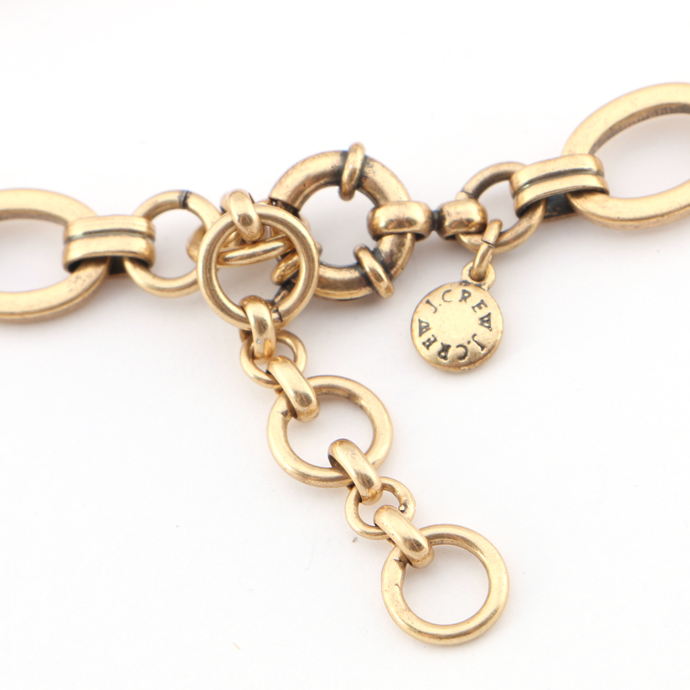 J. Crew Maroon And Gold Tone Choker