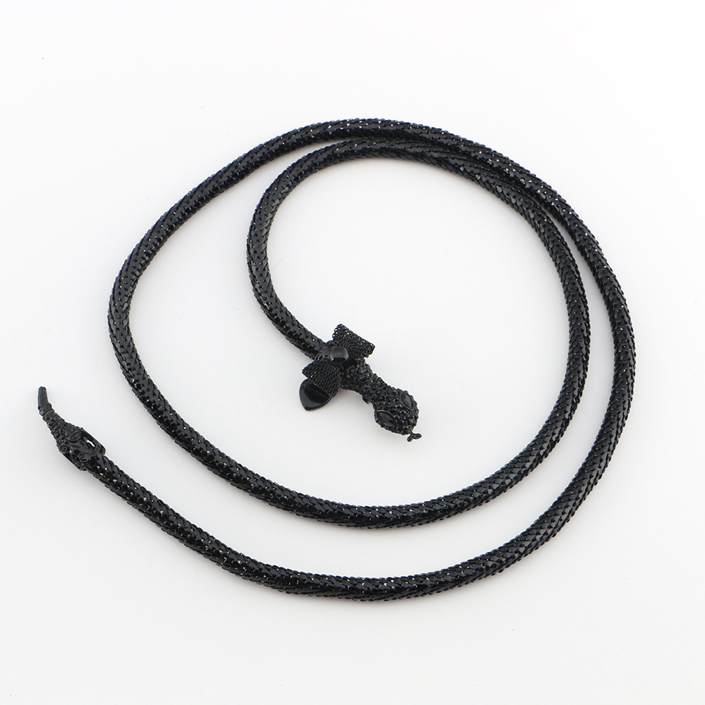 Betsy Johnson Black Snake Necklace