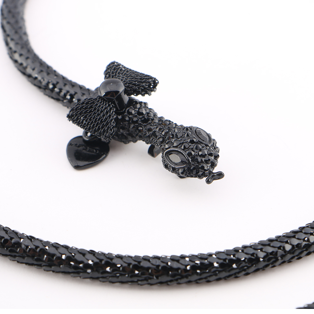 Betsy Johnson Black Snake Necklace