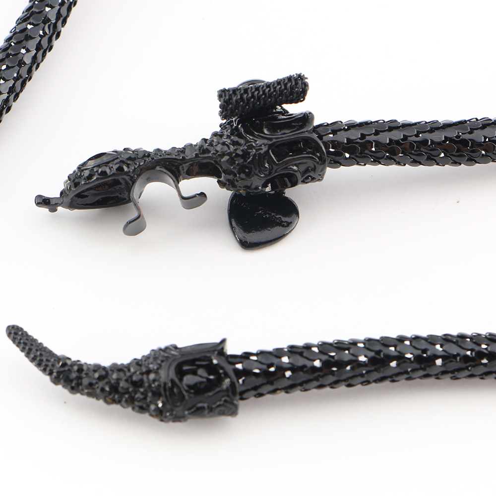 Betsy Johnson Black Snake Necklace