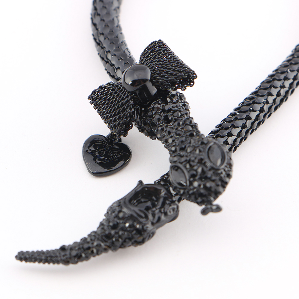 Betsy Johnson Black Snake Necklace