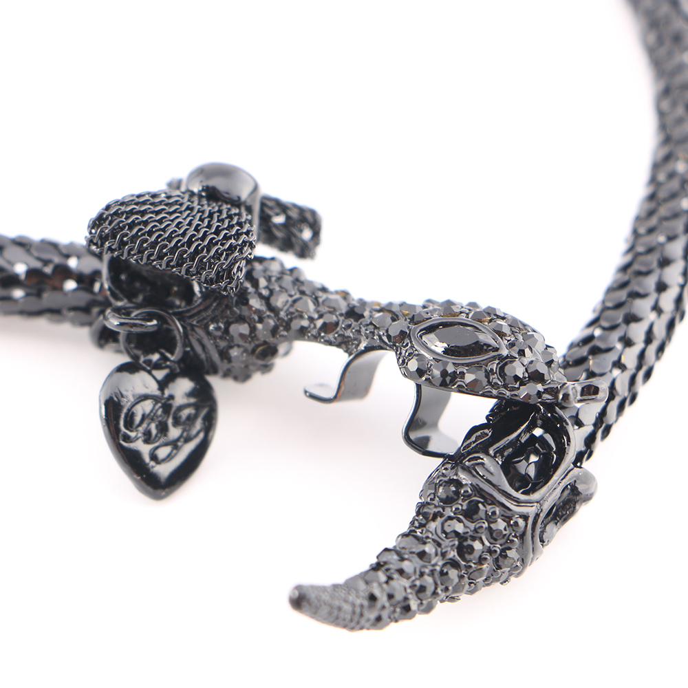 Betsy Johnson Black Snake Necklace