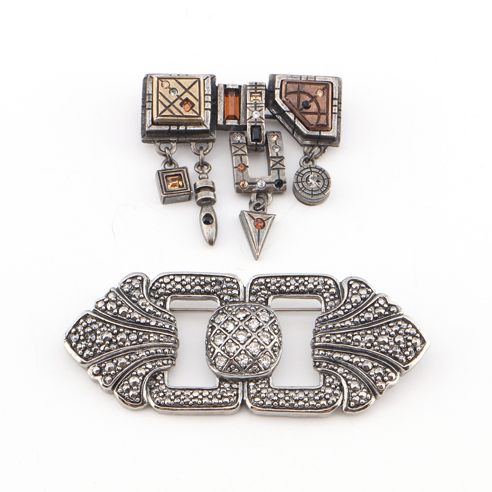 Pair of Costume Brooches