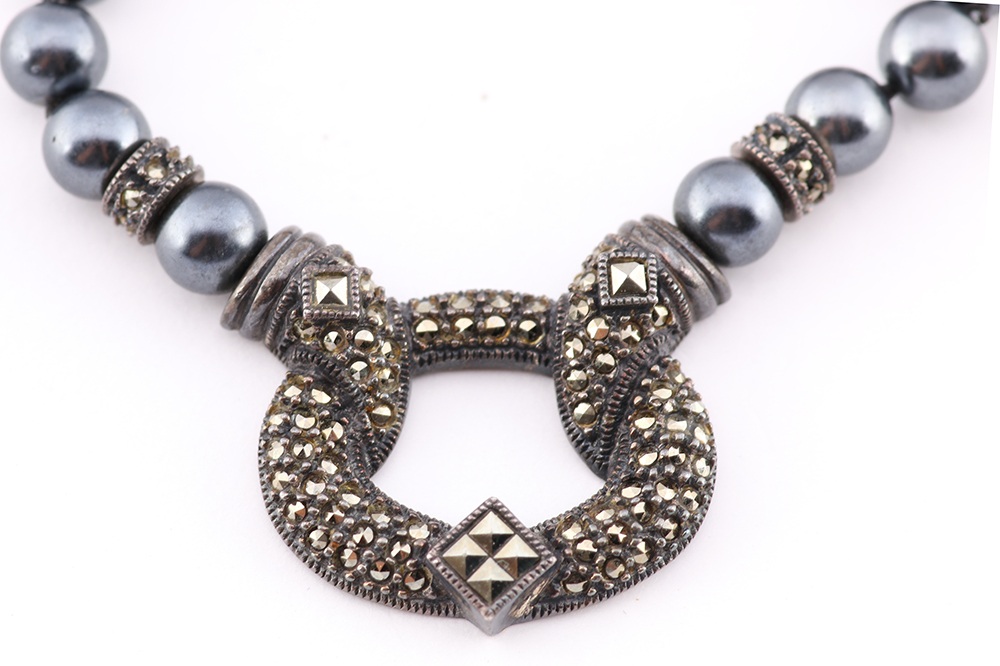 Judith Jack Sterling Silver Necklace and Earring Set