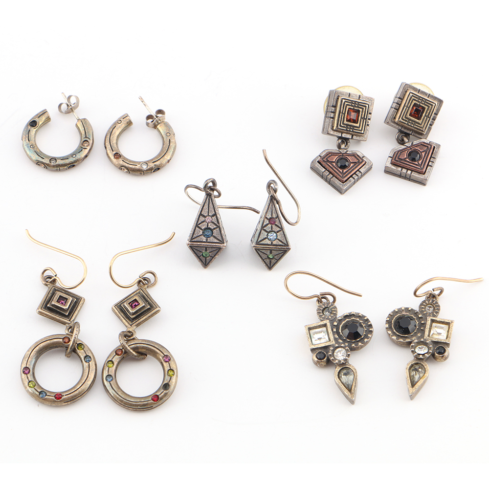 Assortment of Patricia Locke Costume Earrings