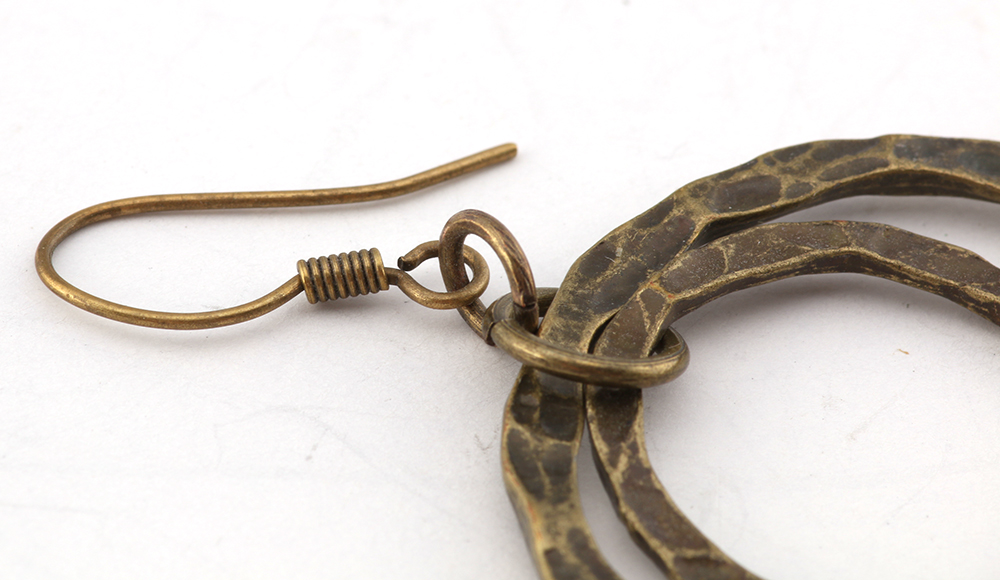 Hammered Double Hoop Earrings