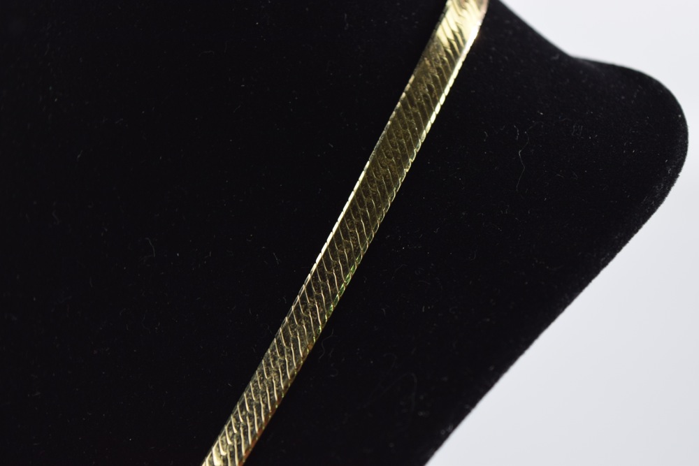 14K Yellow Gold 20" Herringbone Necklace