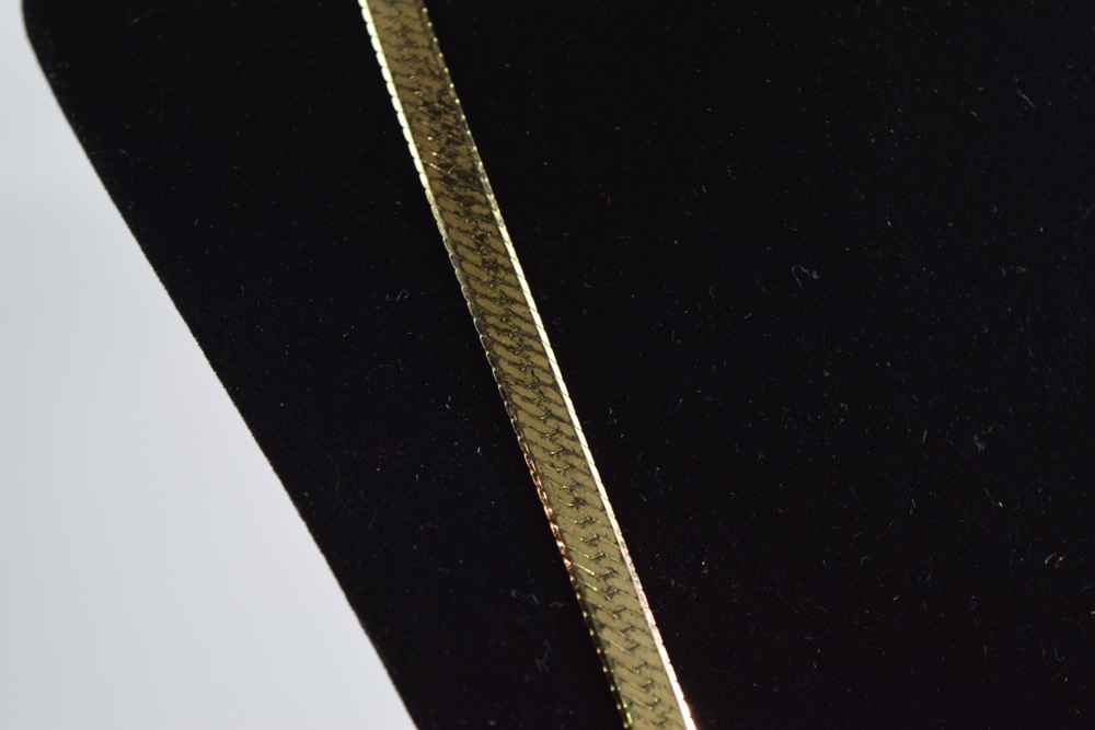14K Yellow Gold 20" Herringbone Necklace