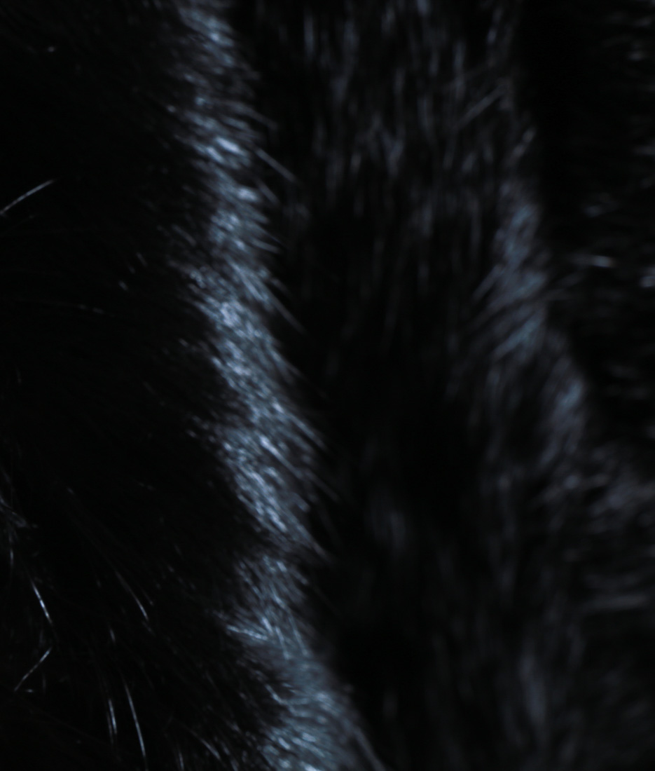 Dyed Black Rabbit Fur Coat