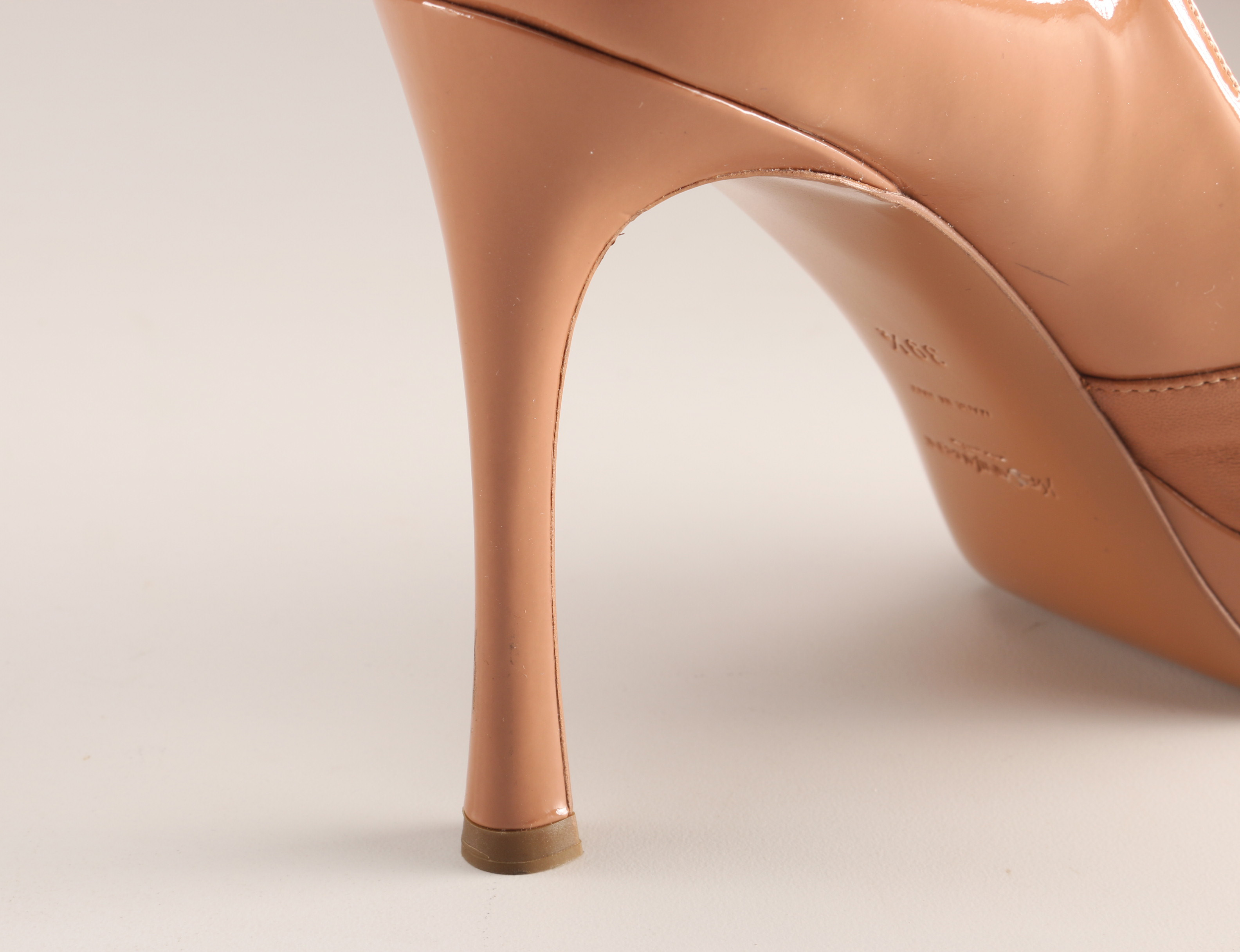 Pair of Yves Saint Laurent Peep-Toe Stiletto Heels, Size 8.5