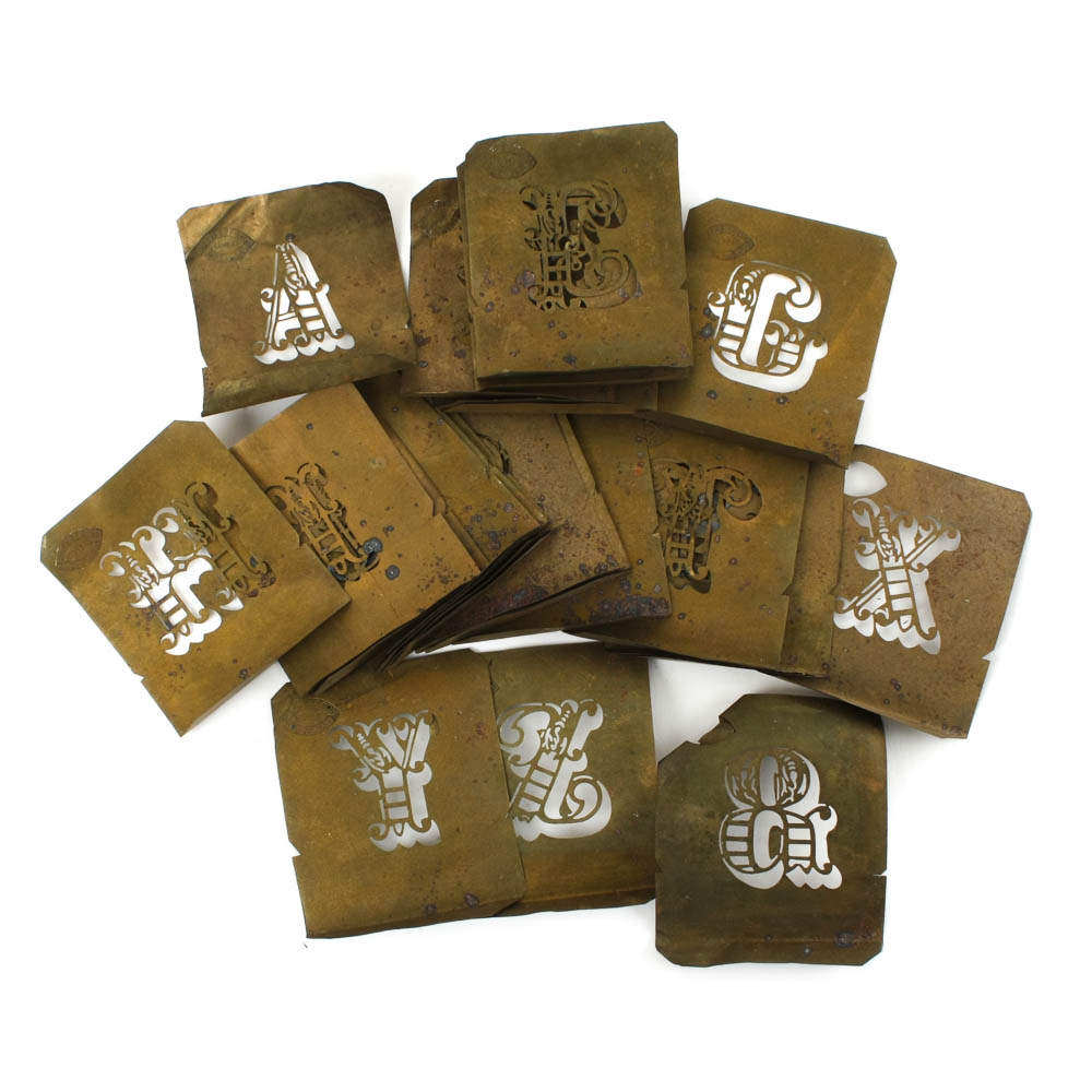 Antique Brass Alphabet Stencils