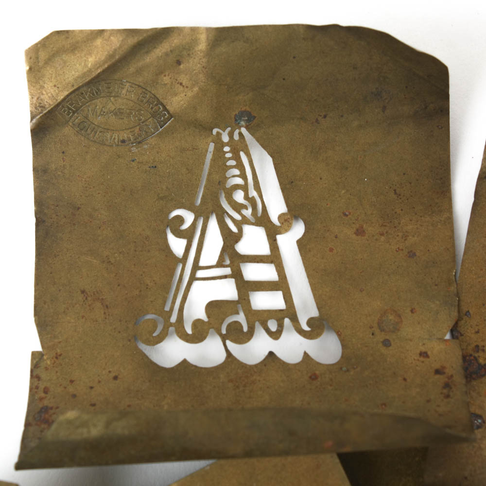 Antique Brass Alphabet Stencils