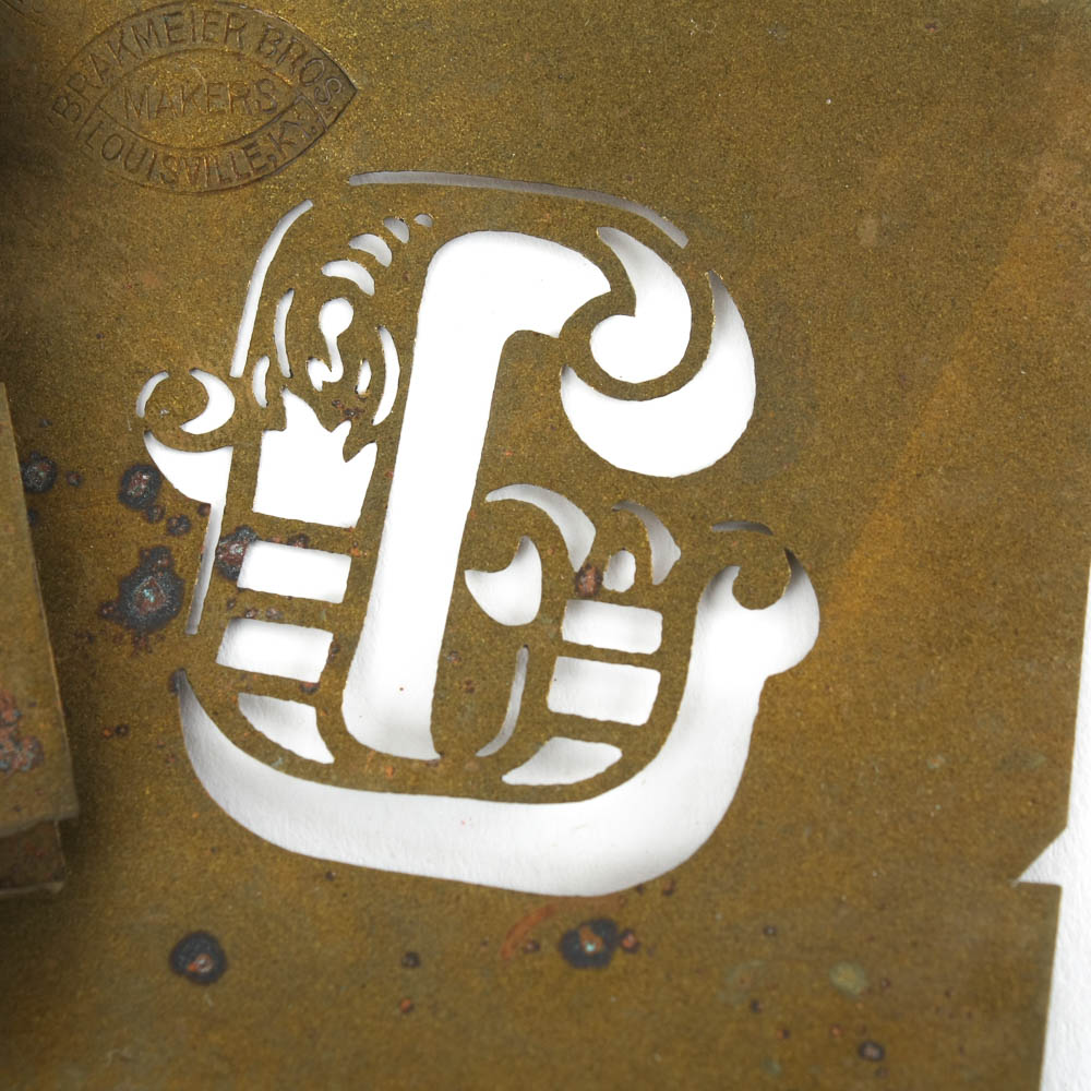 Antique Brass Alphabet Stencils
