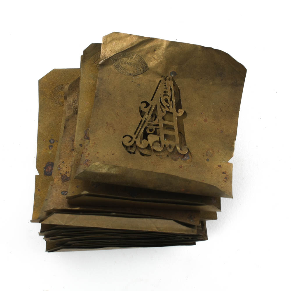 Antique Brass Alphabet Stencils