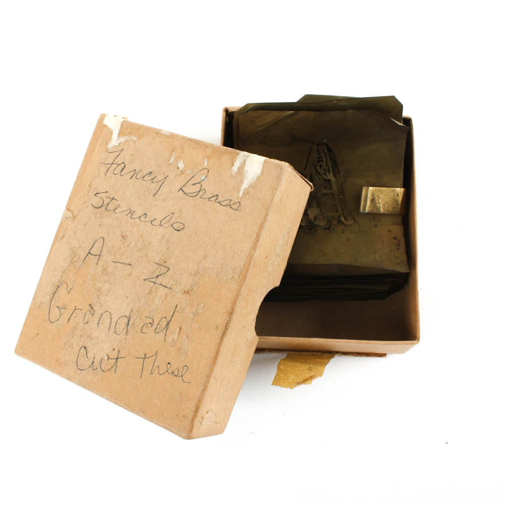 Antique Brass Alphabet Stencils