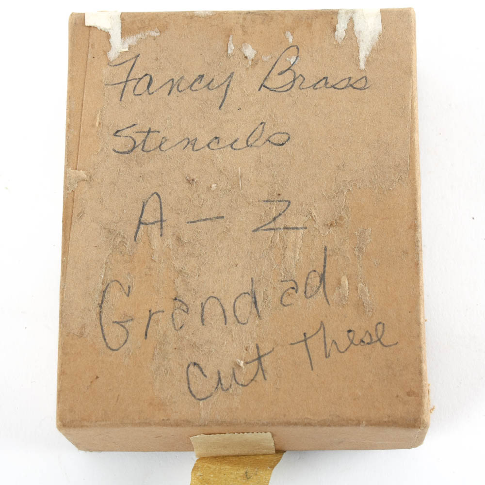 Antique Brass Alphabet Stencils