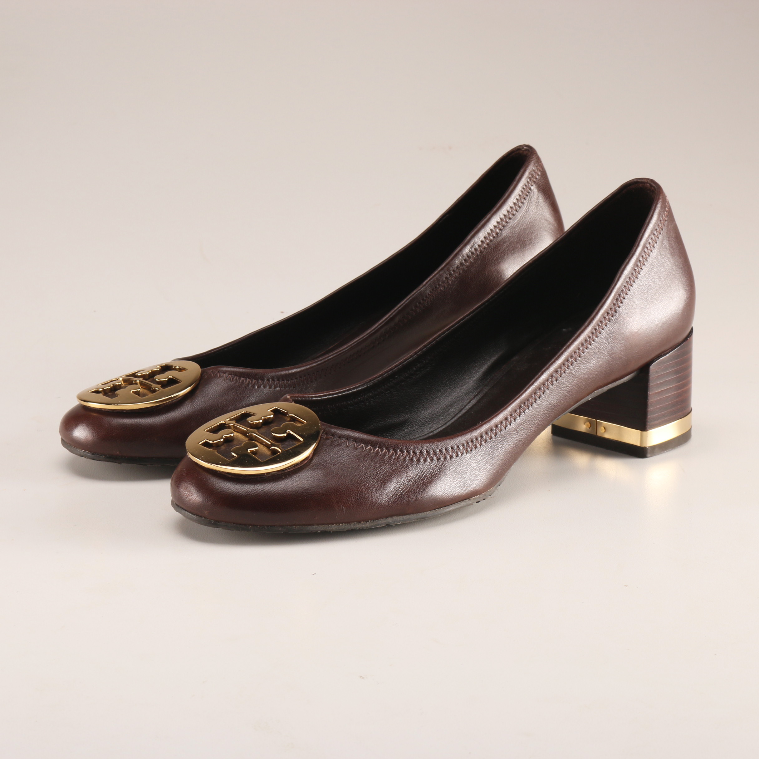 Pair of Tory Burch Brown Shoes, Size 9.5