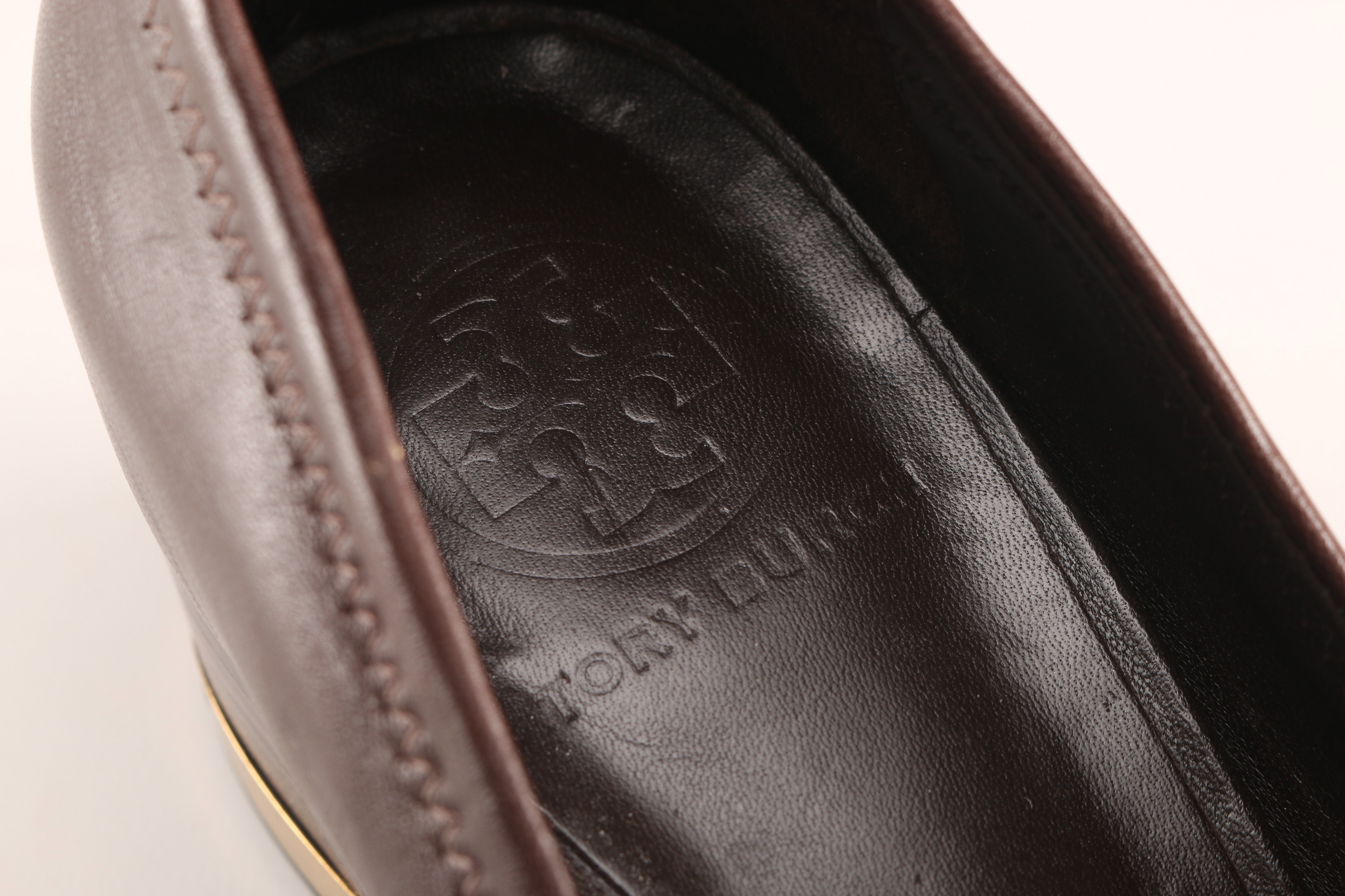 Pair of Tory Burch Brown Shoes, Size 9.5