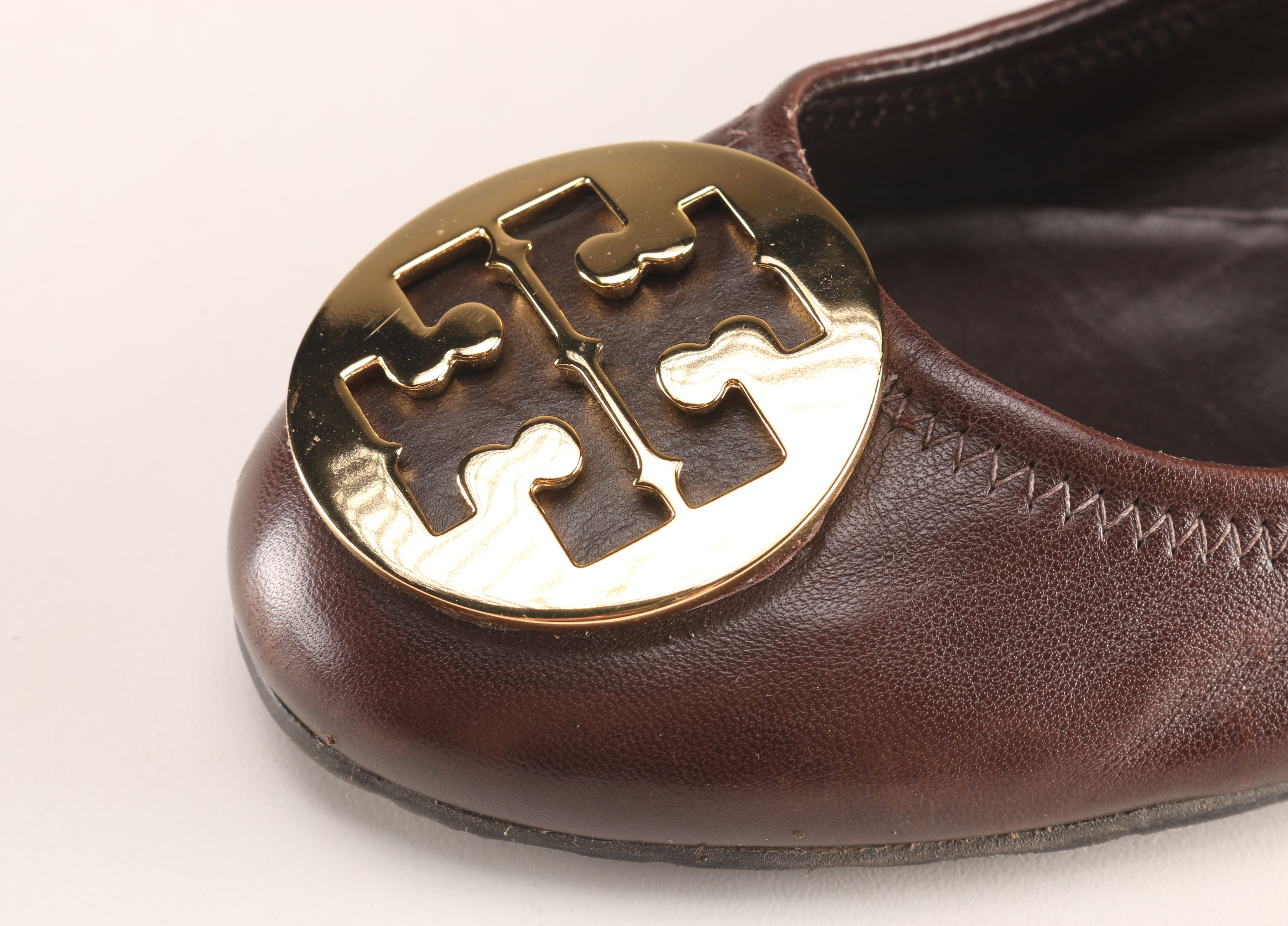 Pair of Tory Burch Brown Shoes, Size 9.5