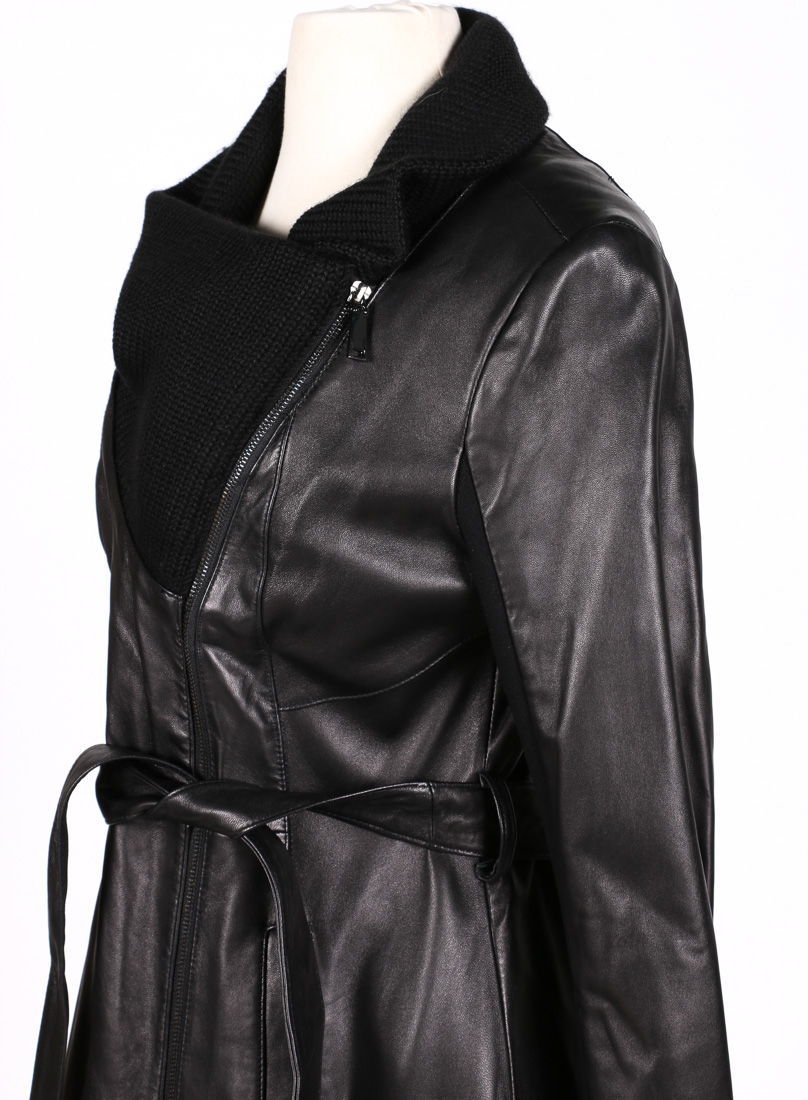 Alexandra Black Leather Jacket by Elie Tahari