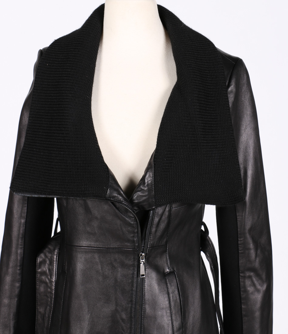 Alexandra Black Leather Jacket by Elie Tahari