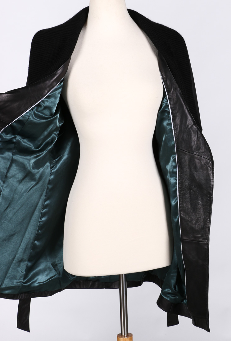 Alexandra Black Leather Jacket by Elie Tahari