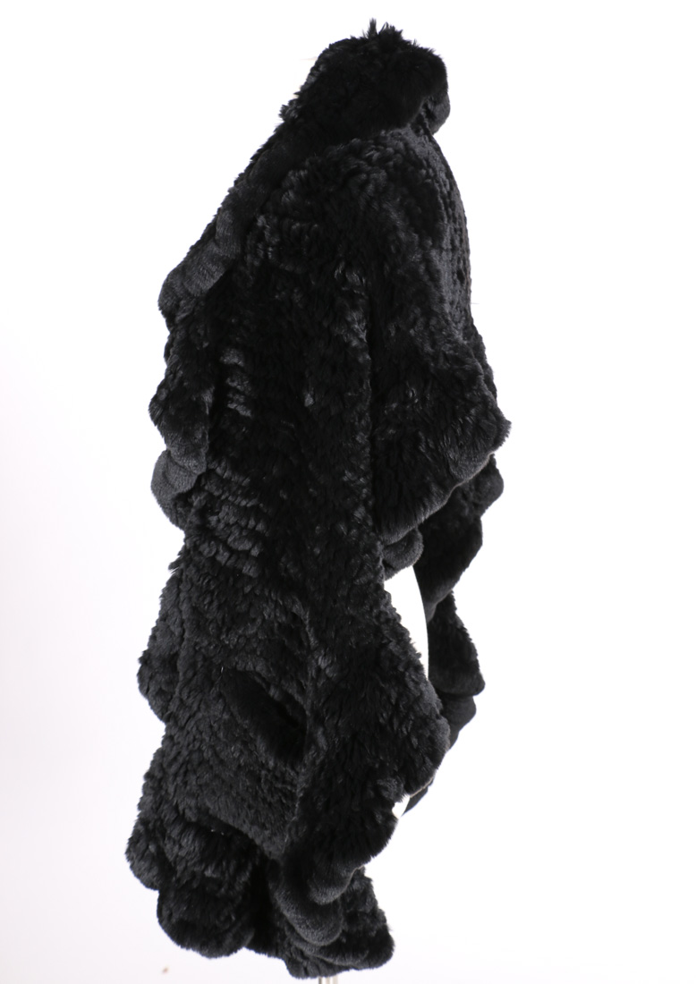 Black Sheared Rabbit Shawl