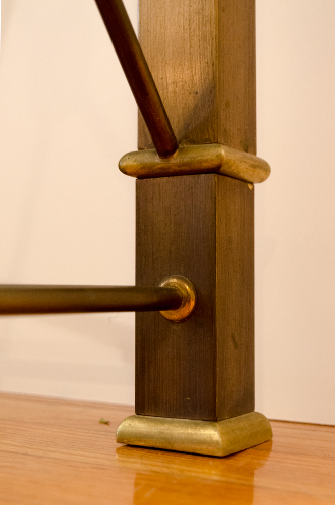 Maison Jansen Brass Console Table with Glass Top