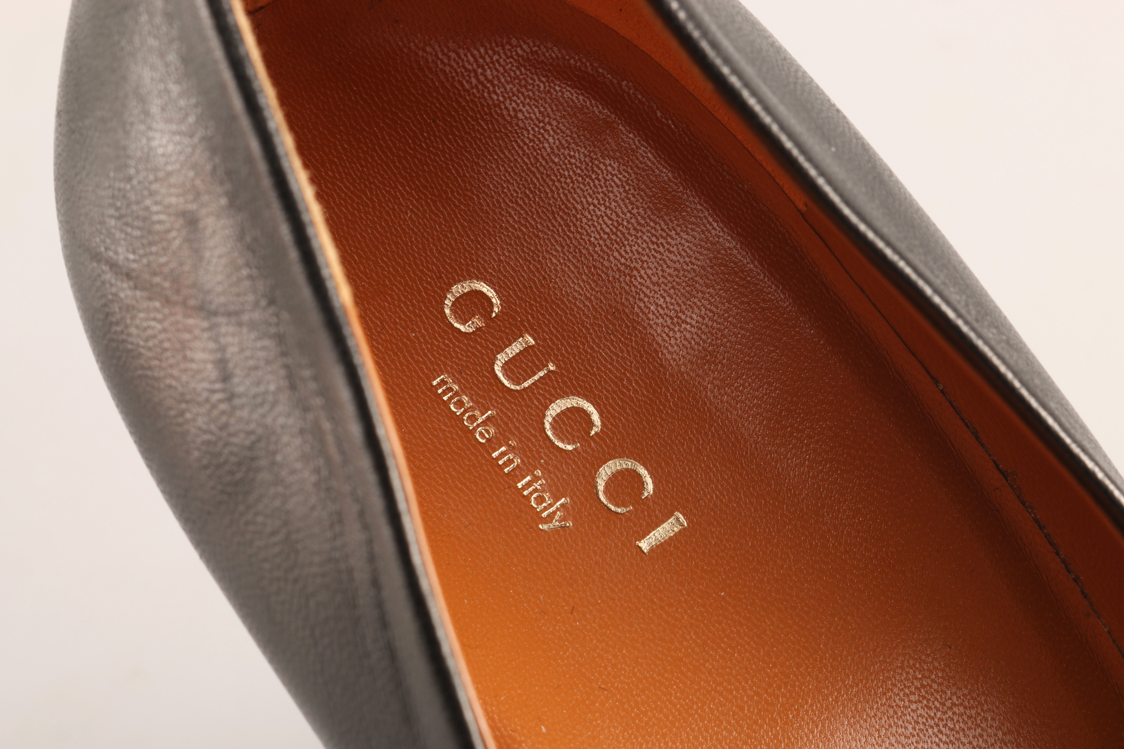 Pair of Black Gucci Heels, Size 8.5