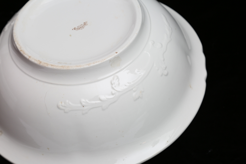 Vintage White China Water Basin and Pitcher