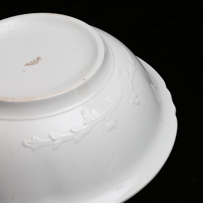 Vintage White China Water Basin and Pitcher