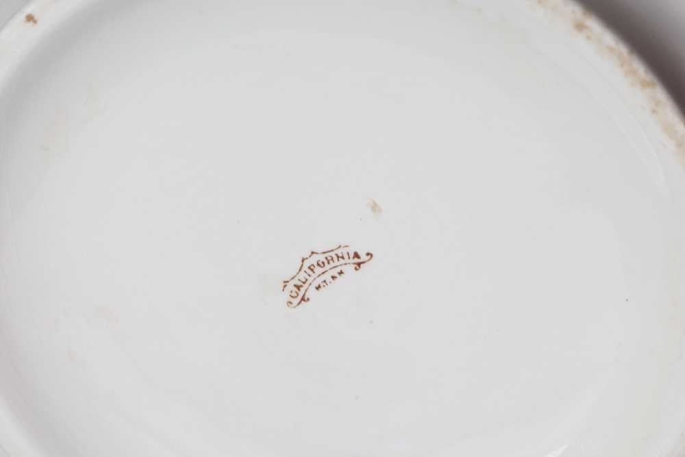 Vintage White China Water Basin and Pitcher