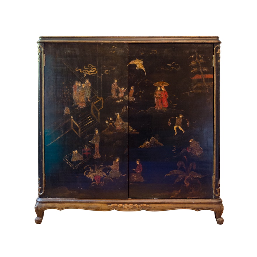 20th Century Louis XV Japanese Style Cabinet