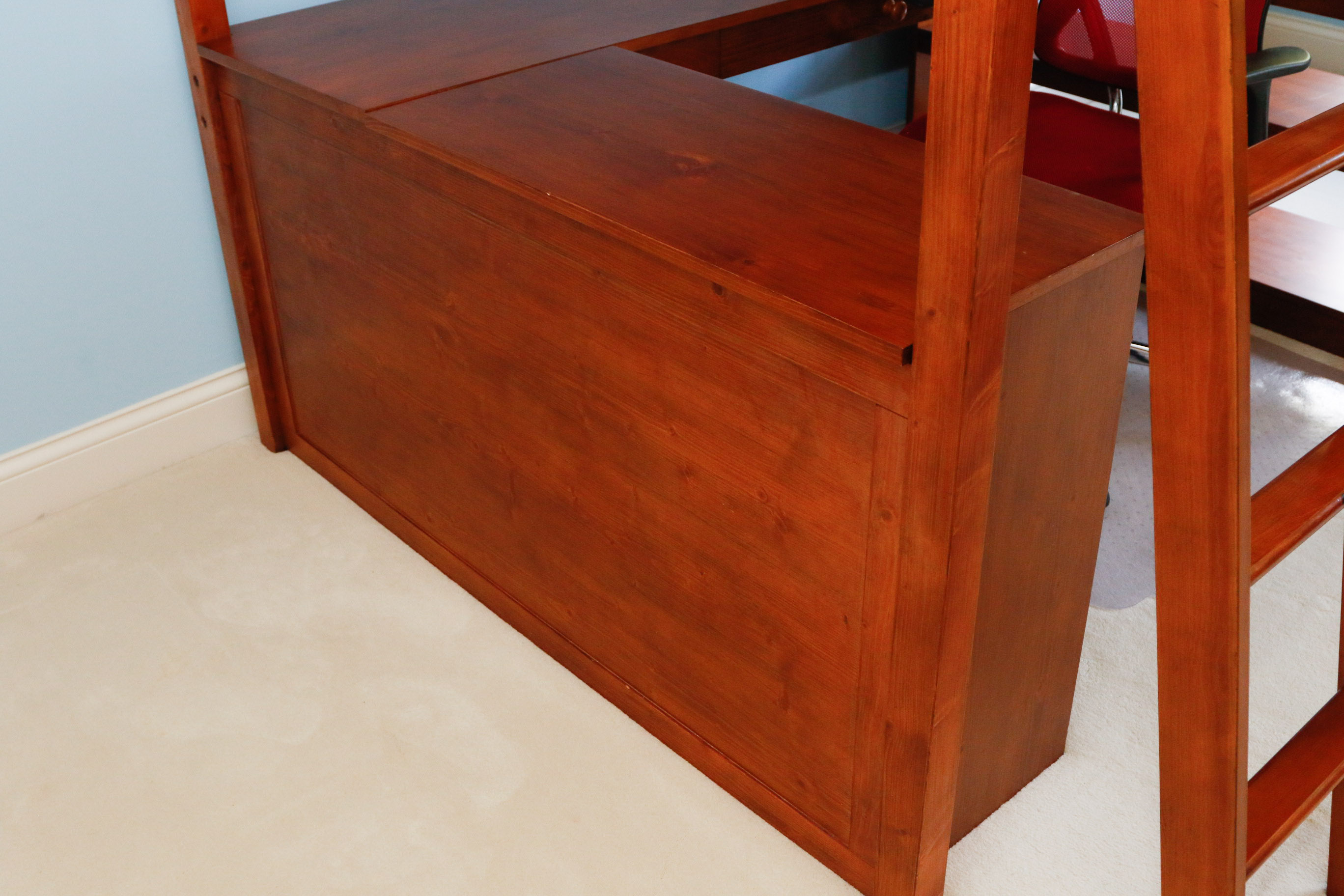 Pottery Barn Sleep & Study Loft Bed with Desk Chair