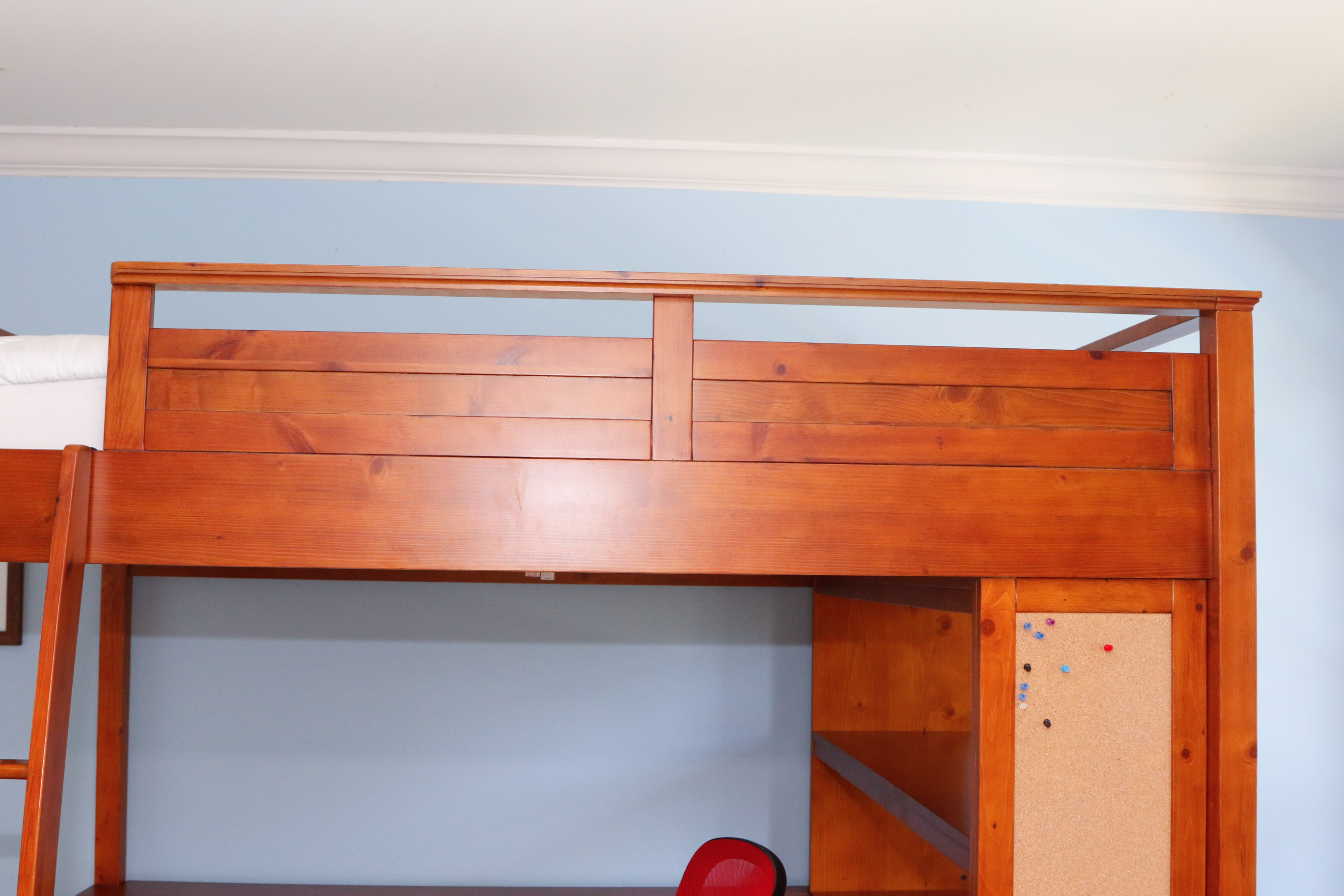 Pottery Barn Sleep & Study Loft Bed with Desk Chair