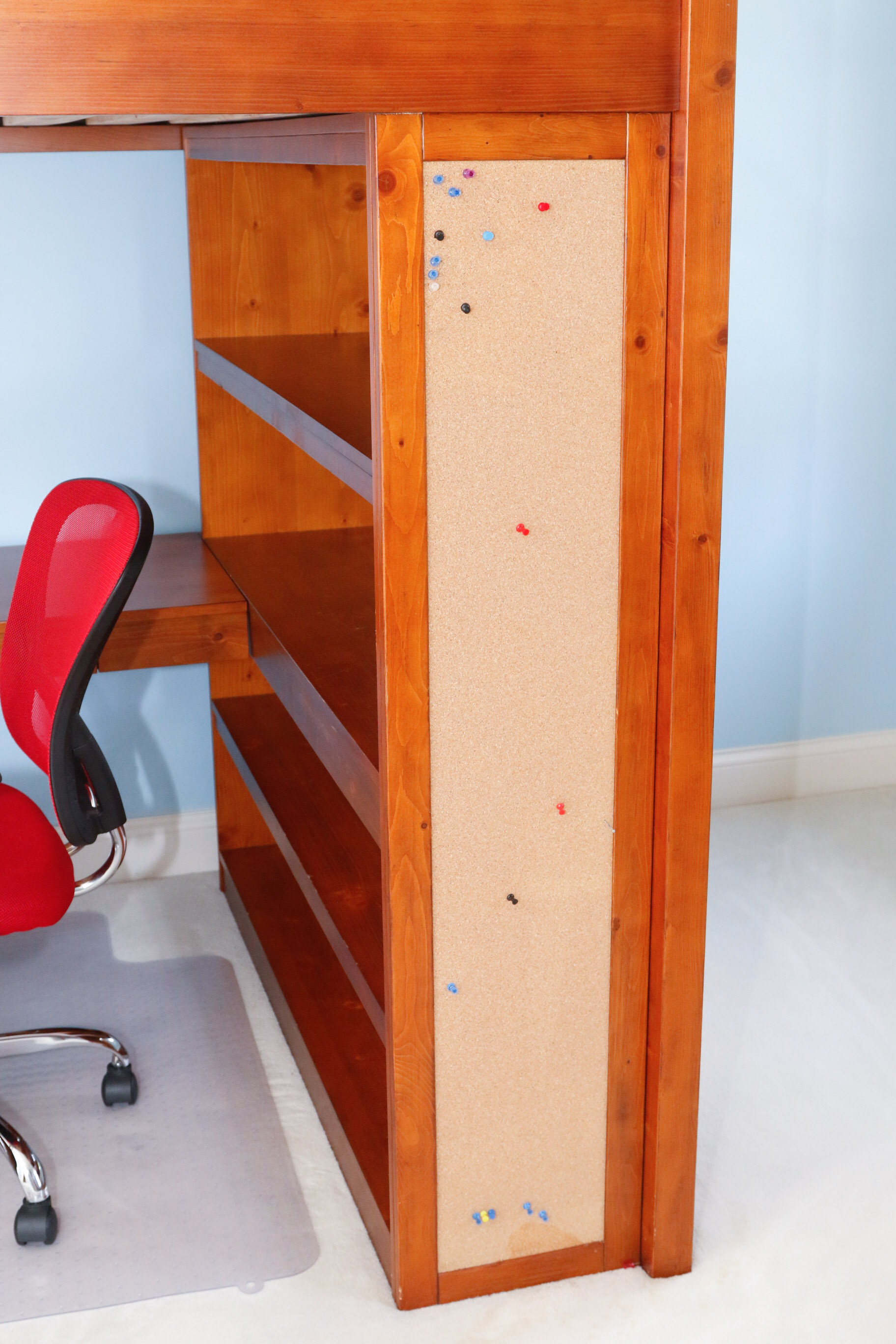 Pottery Barn Sleep & Study Loft Bed with Desk Chair