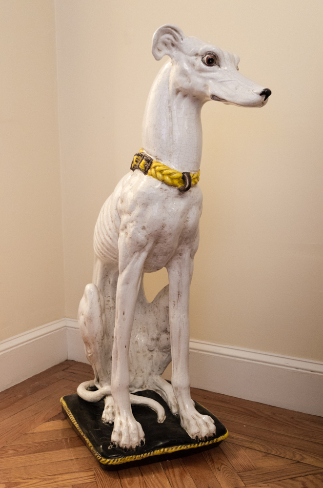 20th Century Ceramic Greyhound Sculpture