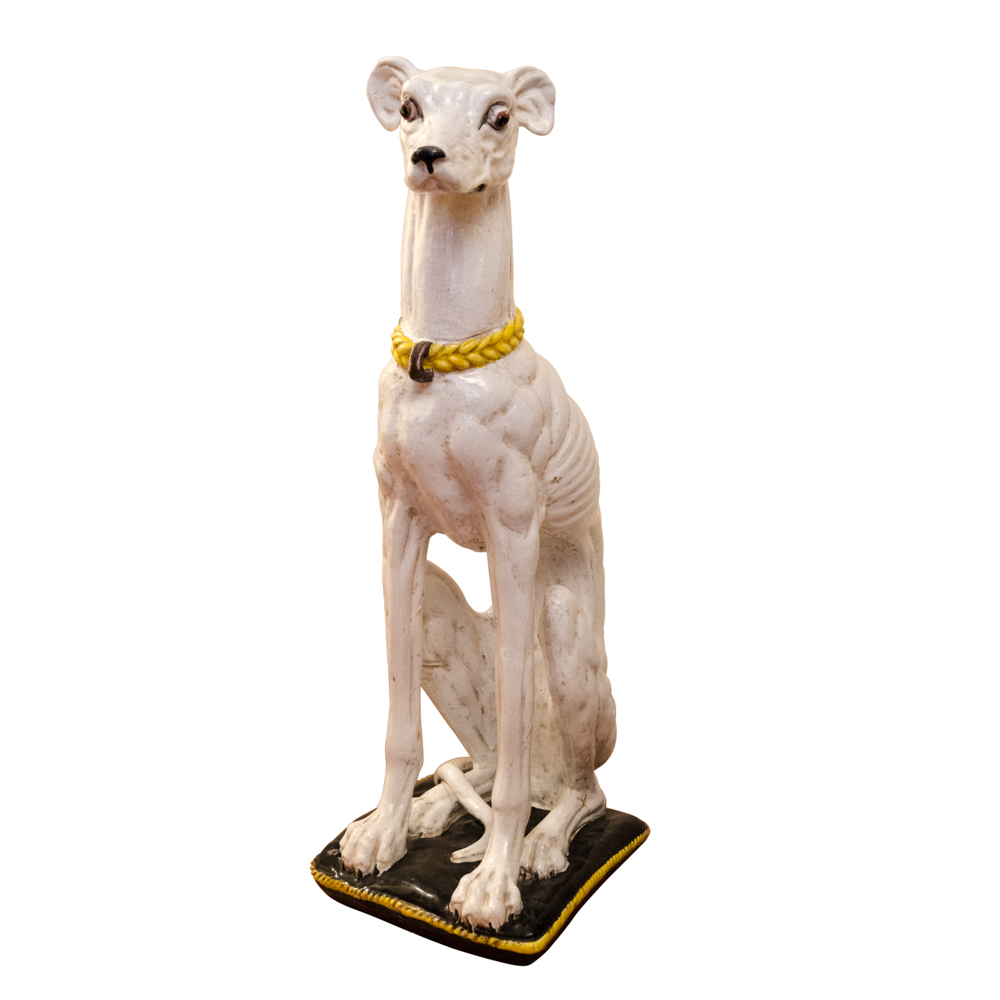 20th Century Ceramic Greyhound Sculpture