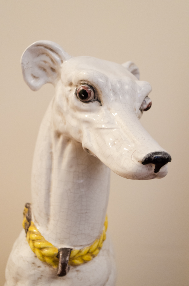 20th Century Ceramic Greyhound Sculpture