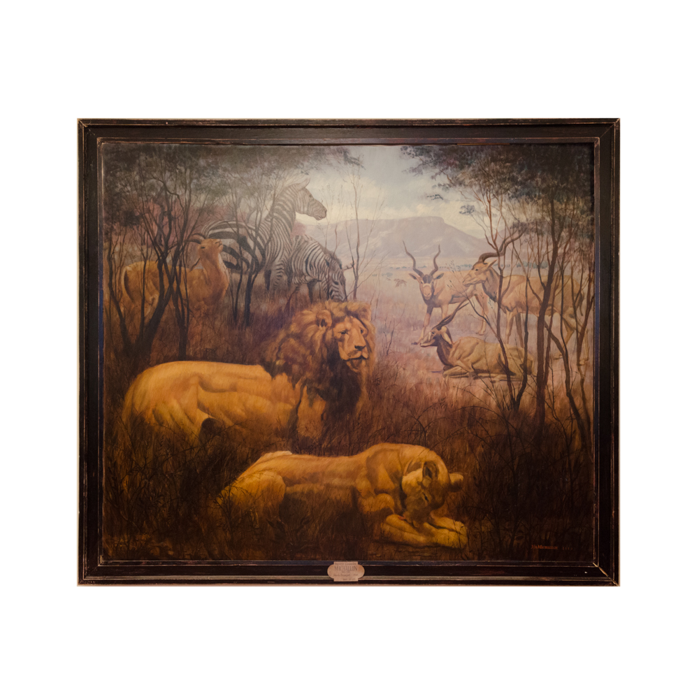 Hippolyte Alexandre Michallon "Dans Le Serengeti" Oil Painting